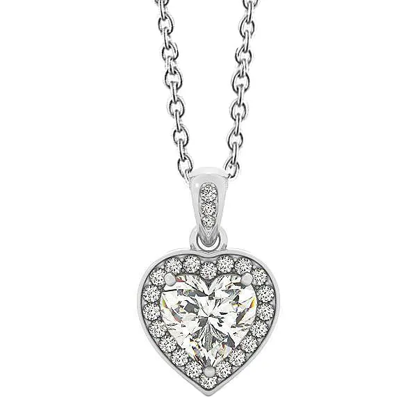 Necklaces Heart And Round Cut 265 Ct Genuine Natural Earth Mined Diamonds Pendant Necklace White Gold 14K GB Necklaces Heart And Round Cut 265 Ct Genuine Natural Earth Mined Diamonds Pendant Necklace White Gold 14K GB