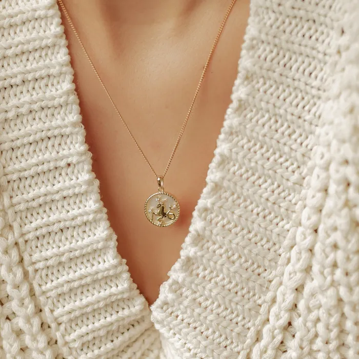 Necklaces Hey Happiness Capricorn Zodiac Pendant Necklace Necklaces Hey Happiness Capricorn Zodiac Pendant Necklace
