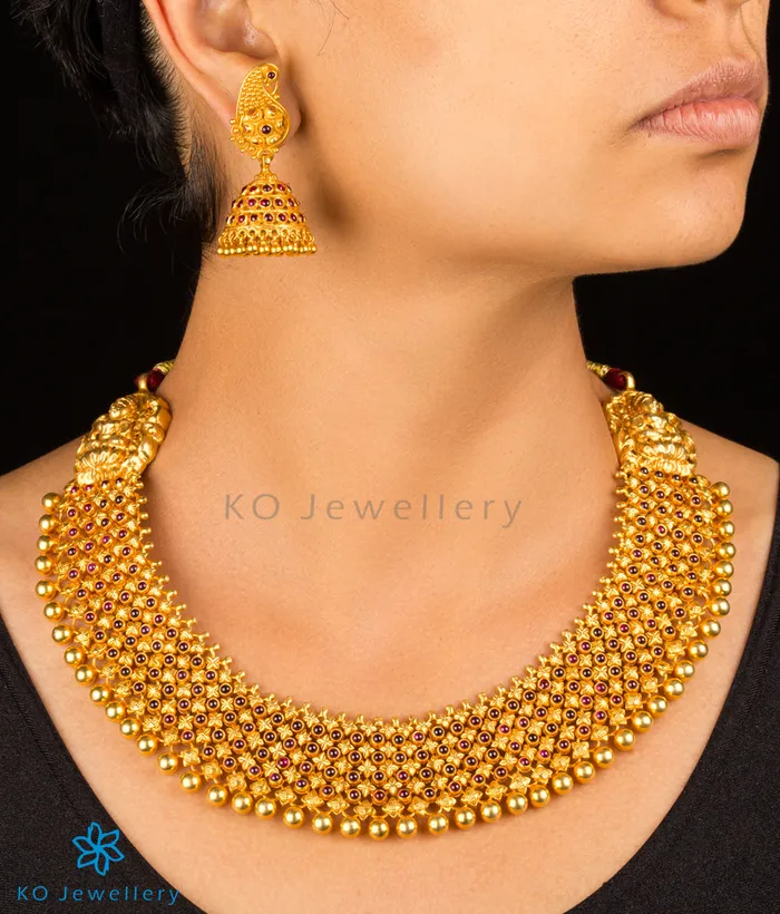 Necklaces Silversmith The Shri Antique Silver Lakshmi Necklace