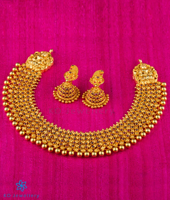 Necklaces Silversmith The Shri Antique Silver Lakshmi Necklace