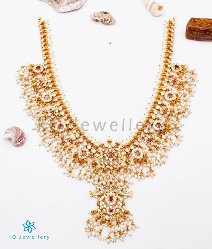 Necklaces Silversmith The Vahini Silver Guttapusalu Necklace
