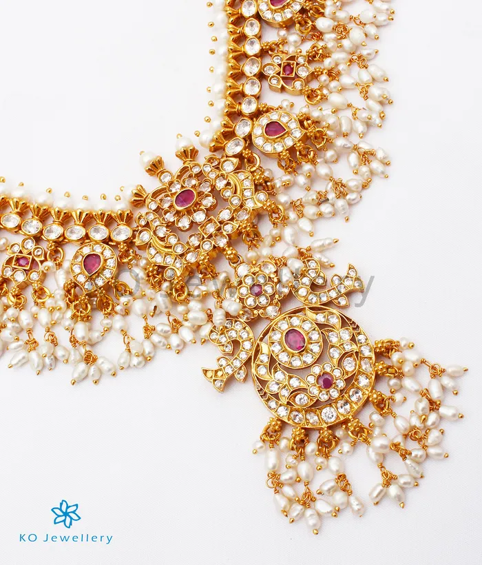 Necklaces Silversmith The Vahini Silver Guttapusalu Necklace