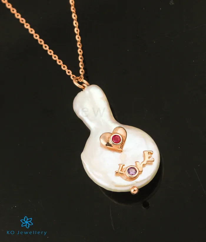 Necklaces The Love Mother of pearl Silver Rosegold Necklace Imported