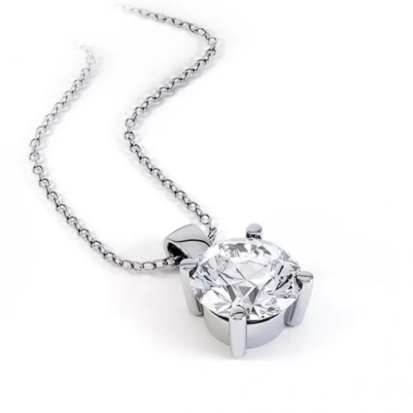 Prong Set 200 Carat Natural Earth Mined Diamond Pendant Necklace With Chain White 14K GB Necklaces Prong Set 200 Carat Natural Earth Mined Diamond Pendant Necklace With Chain White 14K GB Necklaces
