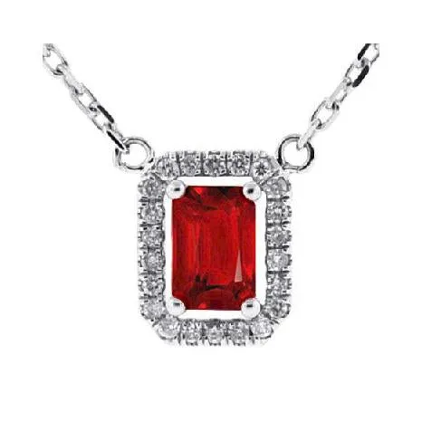 Red Ruby With Natural Earth Mined Diamond Pendant Necklace 550 Carat WG 14K GB Necklaces Red Ruby With Natural Earth Mined Diamond Pendant Necklace 550 Carat WG 14K GB Necklaces