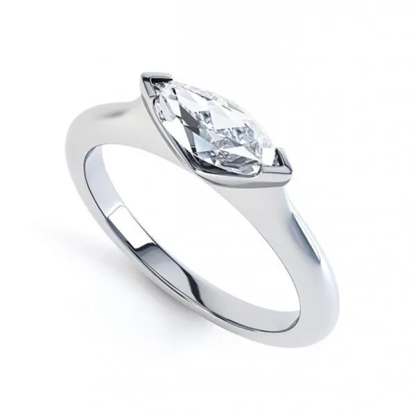 Rings 125 Carat Bezel Set Marquise Cut Natural Earth Mined Diamond Wedding Ring GB Rings 125 Carat Bezel Set Marquise Cut Natural Earth Mined Diamond Wedding Ring GB