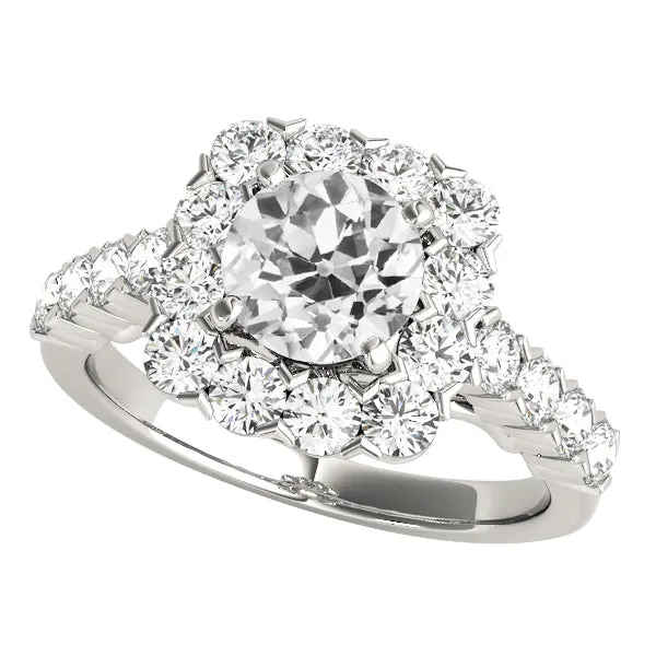 Rings 14K Gold Halo Wedding Ring Round Old Mine Cut Natural Earth Mined Diamonds 5 Carats HarryChadEntcom Rings 14K Gold Halo Wedding Ring Round Old Mine Cut Natural Earth Mined Diamonds 5 Carats HarryChadEntcom