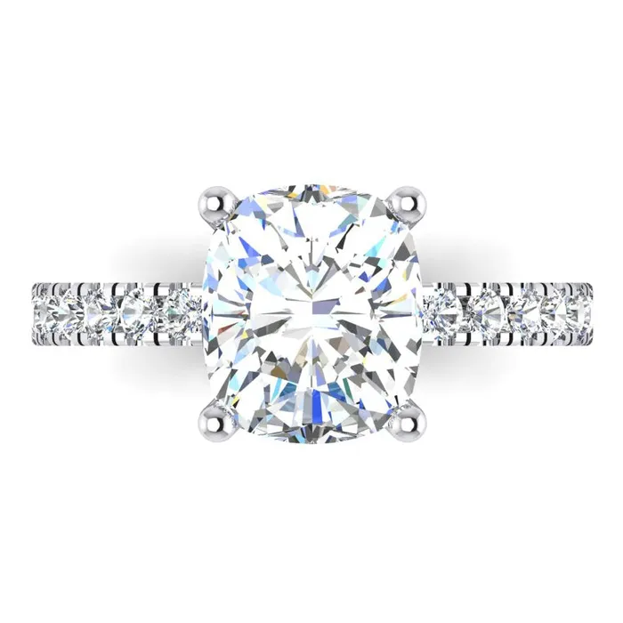 Rings Big Lab Grown Diamond Ring Cushion With Side Stones HarryChadEntcom Rings Big Lab Grown Diamond Ring Cushion With Side Stones HarryChadEntcom