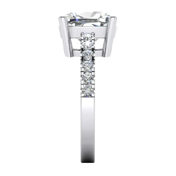 Rings Big Lab Grown Diamond Ring Cushion With Side Stones HarryChadEntcom Rings Big Lab Grown Diamond Ring Cushion With Side Stones HarryChadEntcom