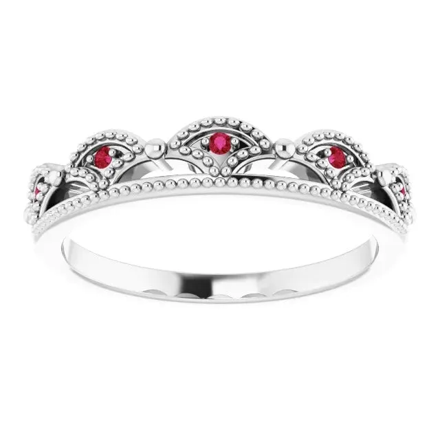 Rings Comfort Fit Ruby Ring Crown Like 1 Carat White Gold 14K GB Rings Comfort Fit Ruby Ring Crown Like 1 Carat White Gold 14K GB