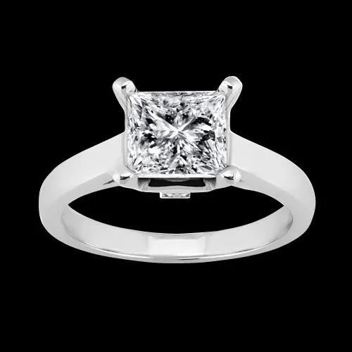 Rings GB 160 Carat Princess Solitaire Natural Earth Mined Diamond Engagement Ring Rings GB 160 Carat Princess Solitaire Natural Earth Mined Diamond Engagement Ring