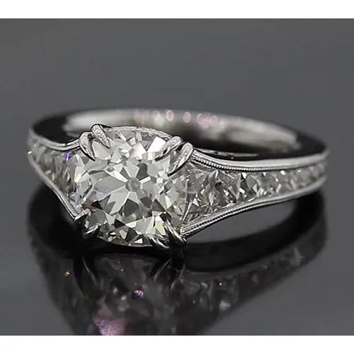 Rings GB Engagement Ring 350 Carats Old Mine Vintage Style Jewelry New Natural Earth Mined Diamond Rings GB Engagement Ring 350 Carats Old Mine Vintage Style Jewelry New Natural Earth Mined Diamond