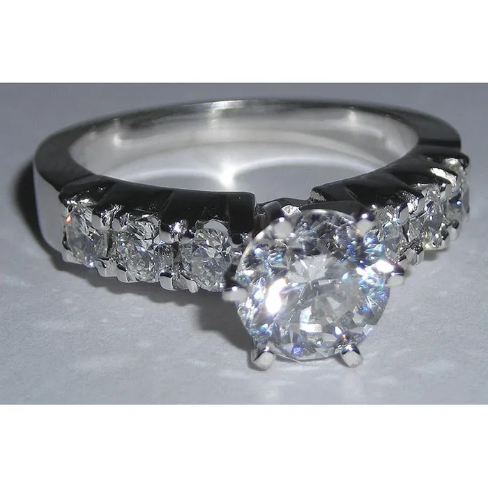Rings GB New Engagement Ring 161 Ct Natural Earth Mined Diamond White Gold 14K
