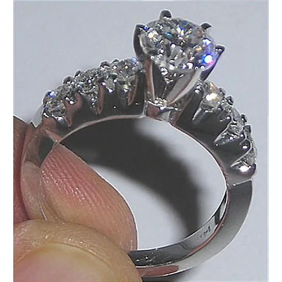 Rings GB New Engagement Ring 161 Ct Natural Earth Mined Diamond White Gold 14K