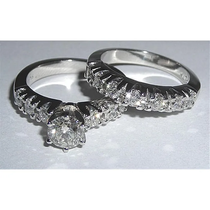 Rings GB New Engagement Ring 161 Ct Natural Earth Mined Diamond White Gold 14K