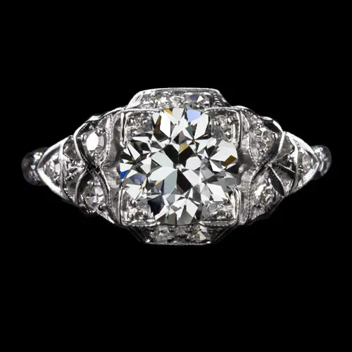 Rings HarryChadEntcom Antique Style Round Old Mine Cut Real Natural Earth Mined Diamond Ring 3 Carats Gold Filigree Rings HarryChadEntcom Antique Style Round Old Mine Cut Real Natural Earth Mined Diamond Ring 3 Carats Gold Filigree