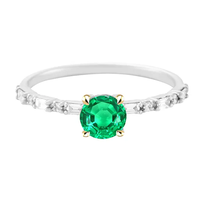 Rings HarryChadEntcom Baguette Diamond Green Emerald Ring Comfort Fit Jewelry Rings HarryChadEntcom Baguette Diamond Green Emerald Ring Comfort Fit Jewelry