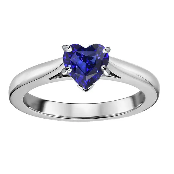 Rings HarryChadEntcom Heart Solitaire Ceylon Sapphire Ring Prong Set 1 Carat Rings HarryChadEntcom Heart Solitaire Ceylon Sapphire Ring Prong Set 1 Carat