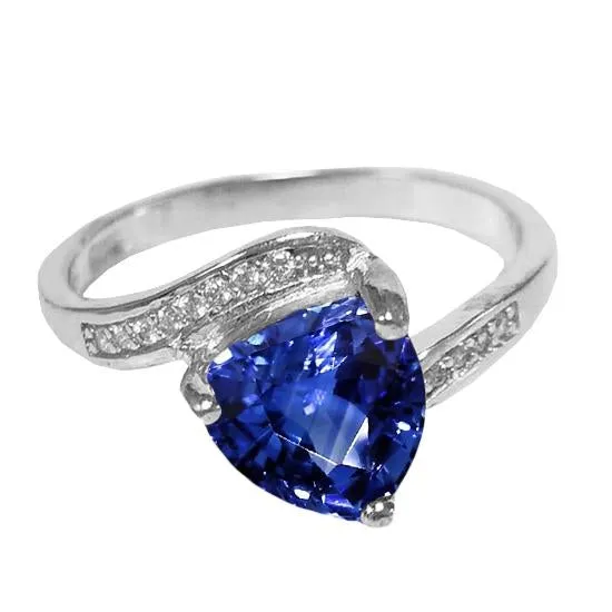 Rings HarryChadEntcom Natural Earth Mined Diamond Anniversary Trillion Sapphire Ring 2 Carats Twisted Style Rings HarryChadEntcom Natural Earth Mined Diamond Anniversary Trillion Sapphire Ring 2 Carats Twisted Style