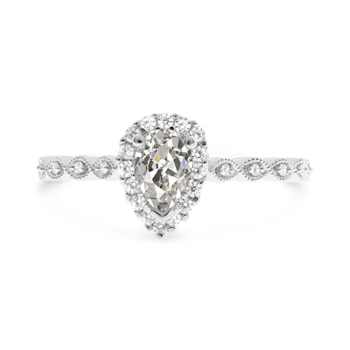 Rings HarryChadEntcom Natural Earth Mined Diamond Round Pear Old Mine Cut Halo Ring Milgrain 3 Carats Rings HarryChadEntcom Natural Earth Mined Diamond Round Pear Old Mine Cut Halo Ring Milgrain 3 Carats