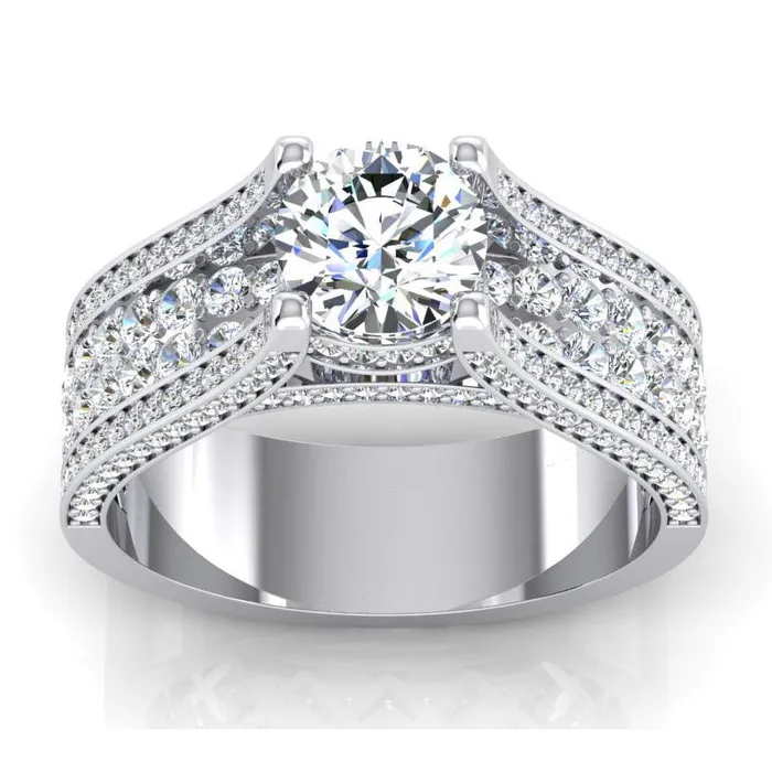 Rings HarryChadEntcom Real 4 Carats Ladies Natural Earth Mined Diamond Engagement Ring Gold 14K Rings HarryChadEntcom Real 4 Carats Ladies Natural Earth Mined Diamond Engagement Ring Gold 14K