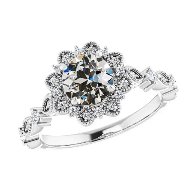 Rings HarryChadEntcom Round Mined Diamond Old Cut Solitaire Ring With Accents 2 Carats Rings HarryChadEntcom Round Mined Diamond Old Cut Solitaire Ring With Accents 2 Carats