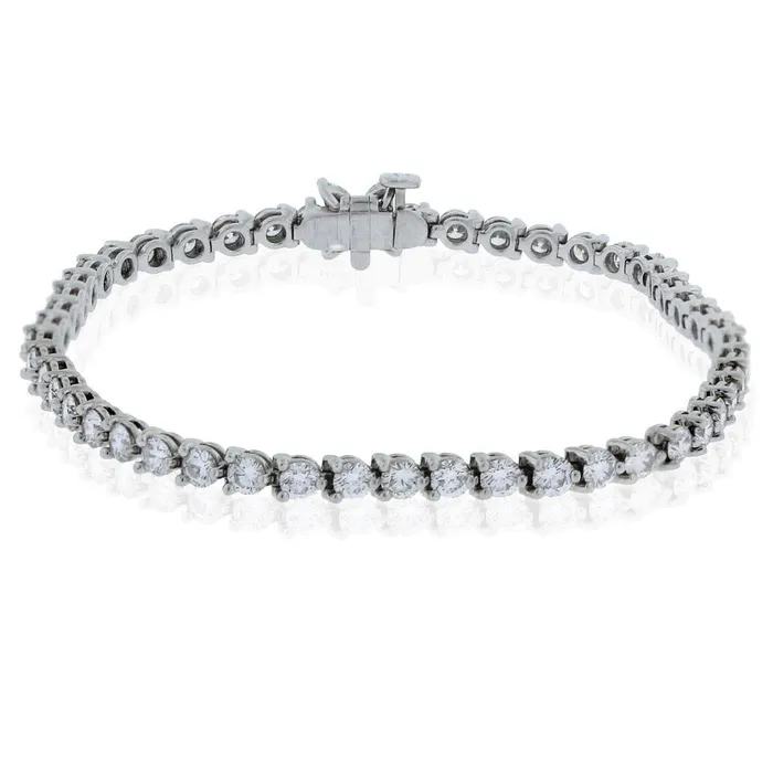 Round Cut 5 Carats Natural Earth Mined Diamonds Tennis Bracelet White Gold 14K New GB Bracelets Round Cut 5 Carats Natural Earth Mined Diamonds Tennis Bracelet White Gold 14K New GB Bracelets