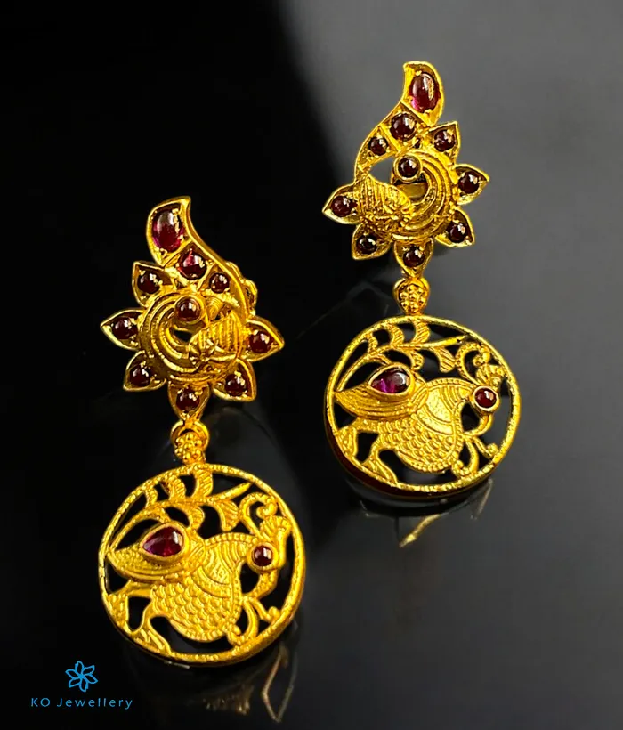 Silversmith Earrings The Abha Silver Peacock Earrings