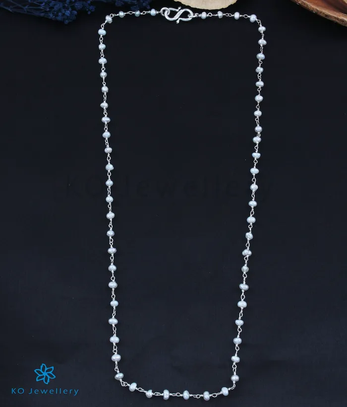 Silversmith The Iravat Silver Pearl Necklace Necklaces