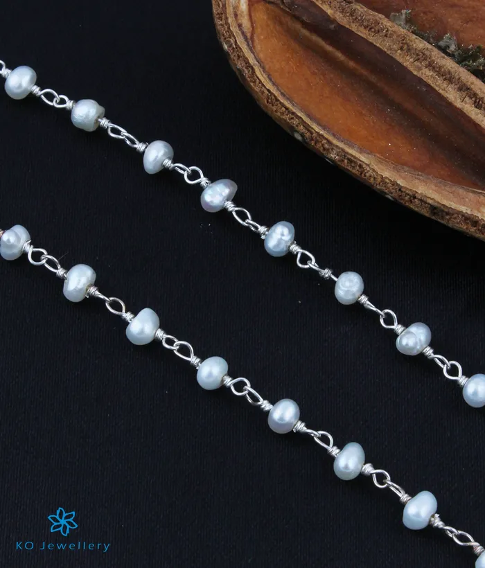 Silversmith The Iravat Silver Pearl Necklace Necklaces