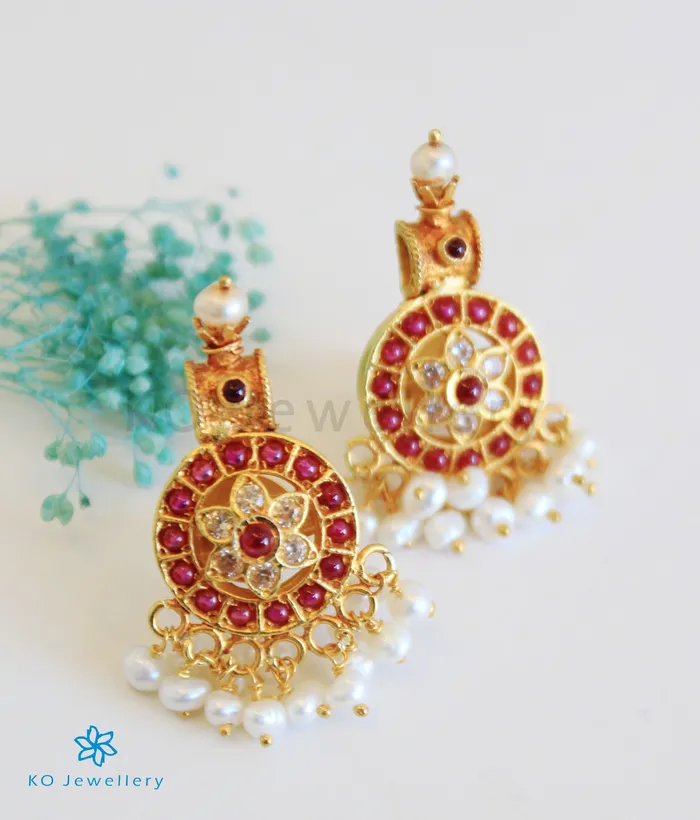 Silversmith The Vrta Silver Guttapusalu Necklace RedLong Necklaces