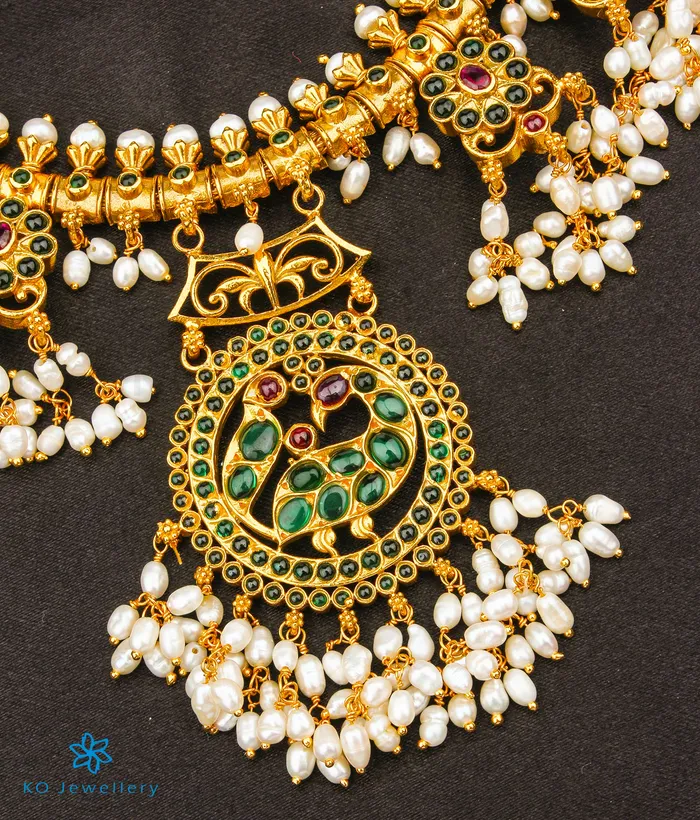 The Aarushi Silver Guttapusalu Necklace Set Of 2 Silversmith Necklaces