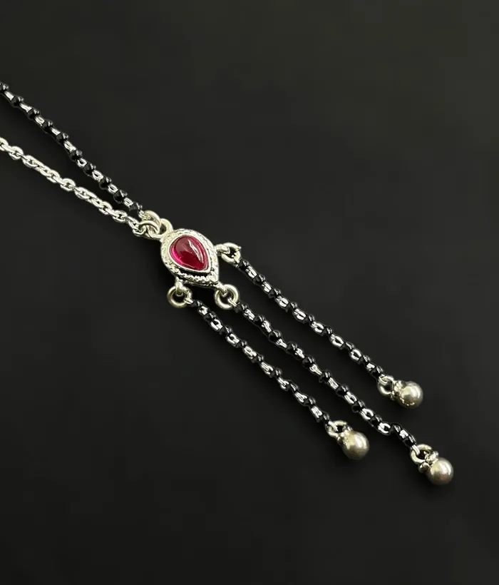 The Paromita Silver Mangalsutra Necklace Bharati Necklaces