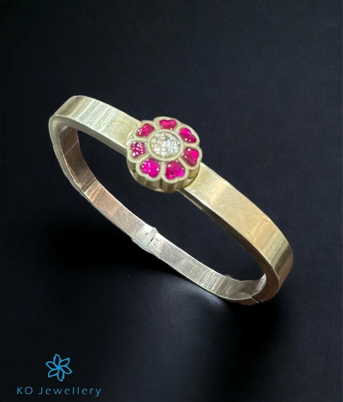 The Phool Silver Kundan Antique Openable Bracelet Size 26 Kundan Bracelets The Phool Silver Kundan Antique Openable Bracelet Size 26 Kundan Bracelets