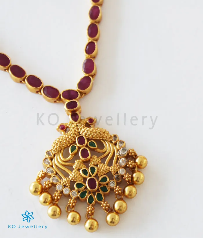 The Sia Silver Peacock Kemp Necklace Red Silversmith Necklaces