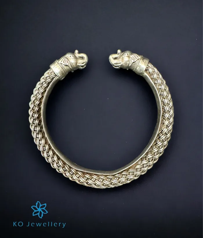 The Tusker Silver Open Bracelet Jaipur Bracelets