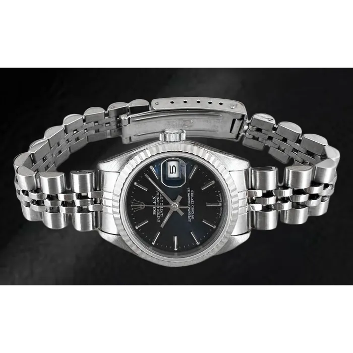 Watches HarryChadEntcom Rolex LadyDatejust Blue Stick Dial 26 mm Stainless Steel Watch Watches HarryChadEntcom Rolex LadyDatejust Blue Stick Dial 26 mm Stainless Steel Watch
