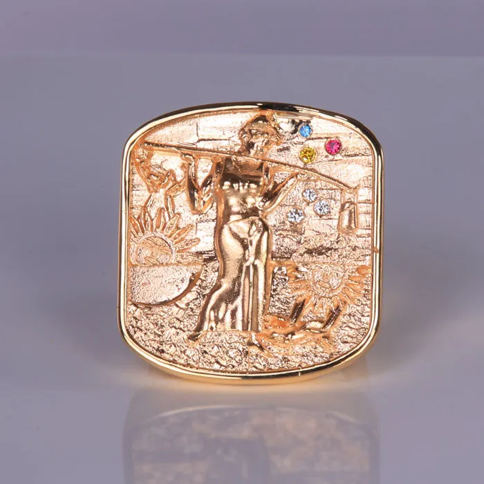 10K Yellow Gold Custom Ruby Diamond Ring Moriartys Gem Art Rings