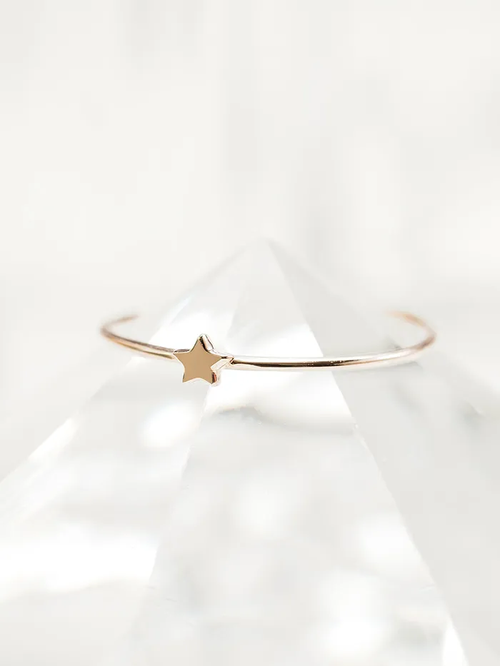 14K 18K Minimi Star Layered Ring MinimalBijoux Rings