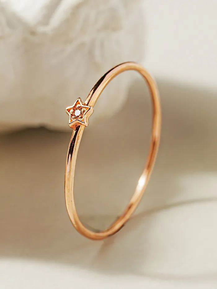 14K 18K Minimi Star Layered Ring MinimalBijoux Rings