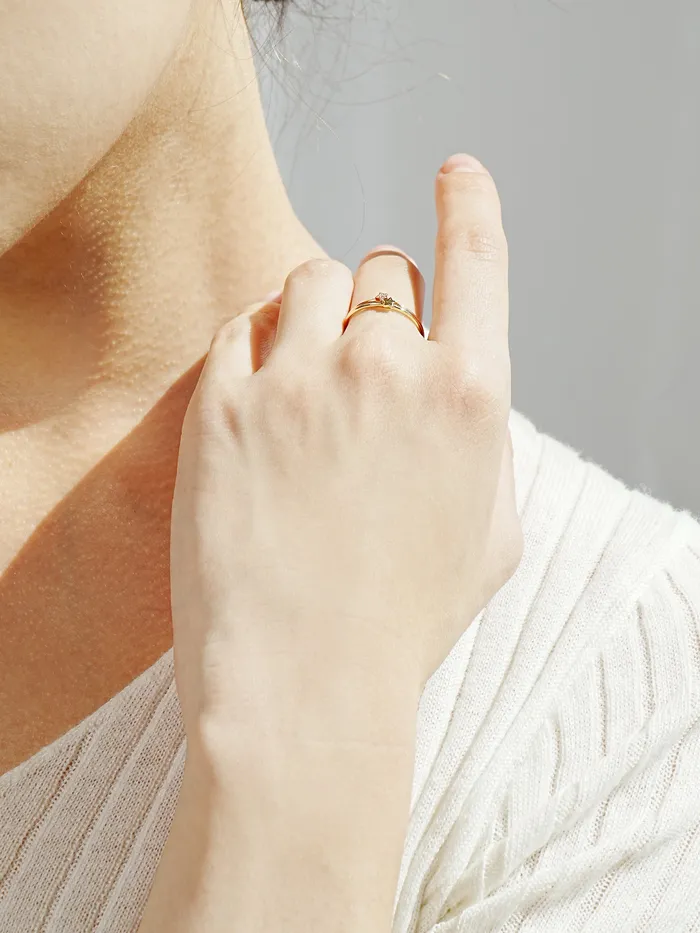 14K 18K Minimi Star Layered Ring MinimalBijoux Rings