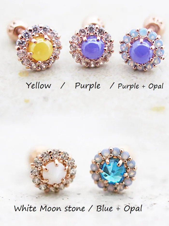 14K Gold Candy Cartilage Earring 18G16G MinimalBijoux Earrings