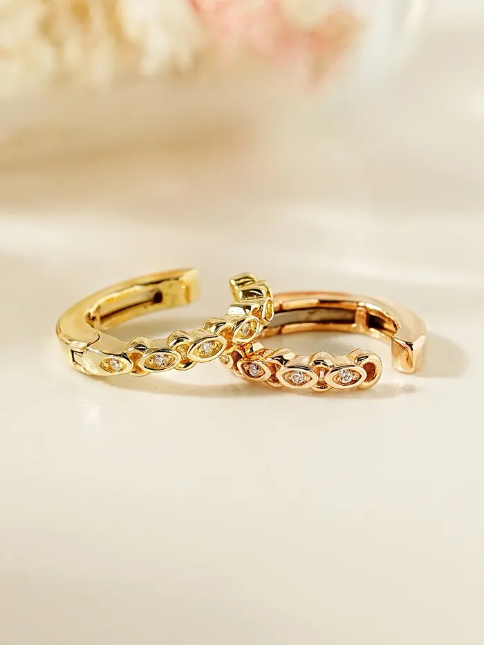 14K Gold Cubic Twist Ear cuff MinimalBijoux Earrings