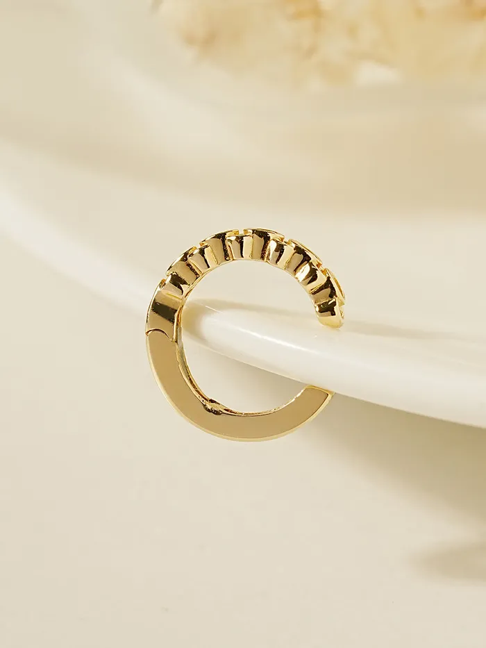 14K Gold Cubic Twist Ear cuff MinimalBijoux Earrings