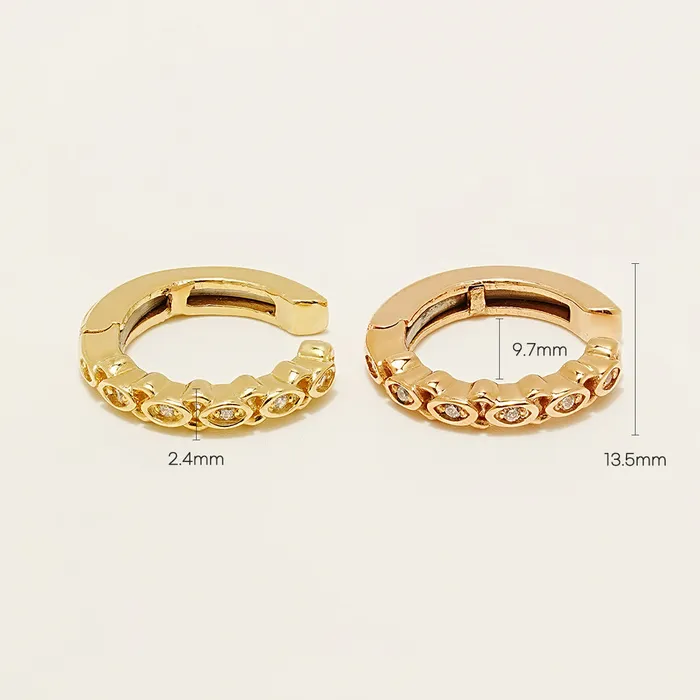 14K Gold Cubic Twist Ear cuff MinimalBijoux Earrings