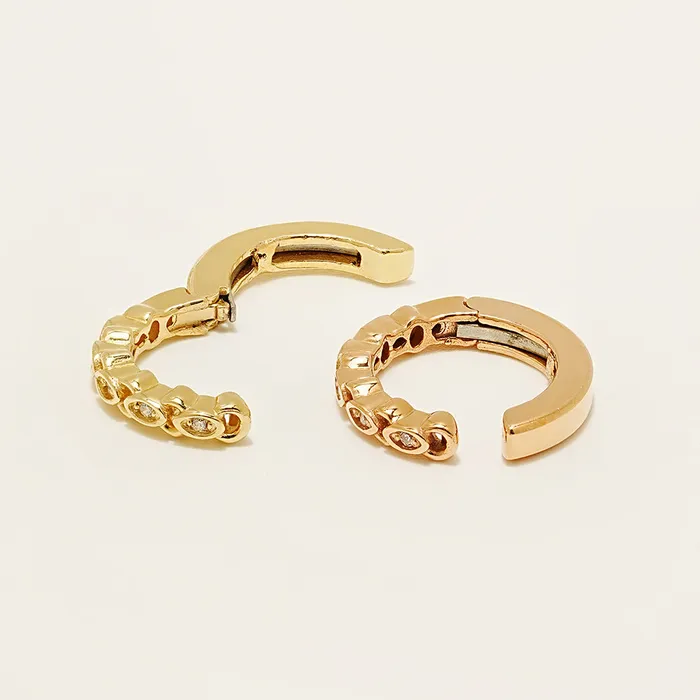 14K Gold Cubic Twist Ear cuff MinimalBijoux Earrings