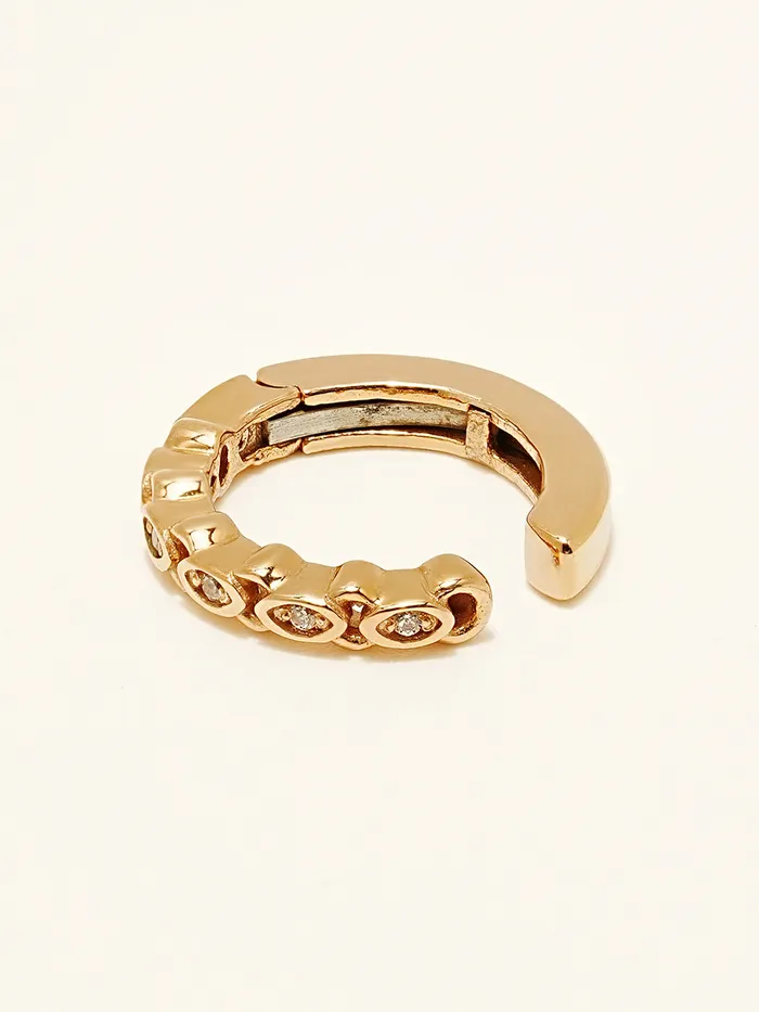 14K Gold Cubic Twist Ear cuff MinimalBijoux Earrings