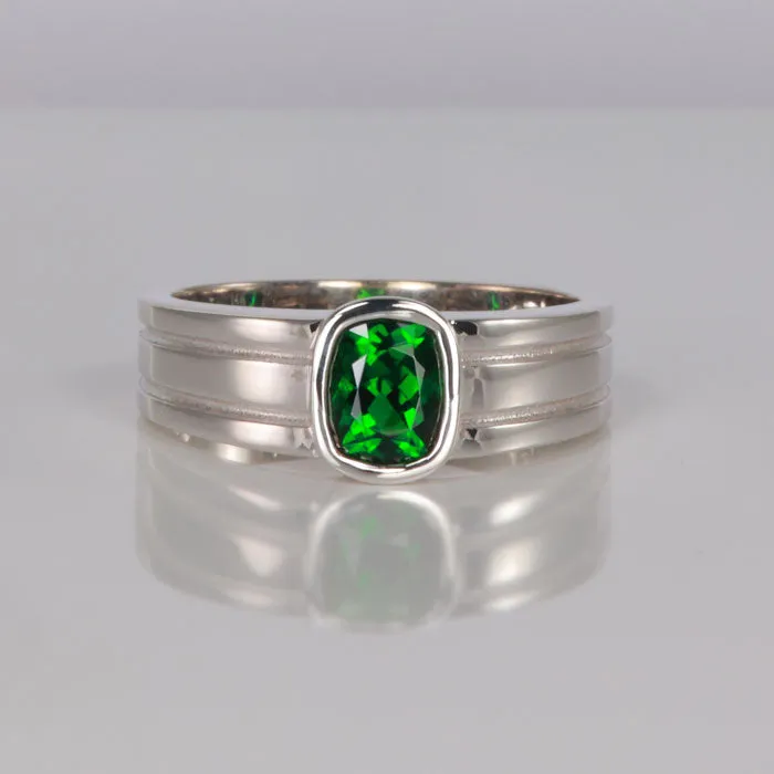 14K White Gold Chrome Tourmaline Gents Ring 119 Carats vendorunknown Rings 14K White Gold Chrome Tourmaline Gents Ring 119 Carats vendorunknown Rings