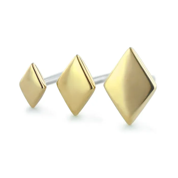 18k Gold Diamond Threadless End by NeoMetal NeoMetal PreStyled Sets