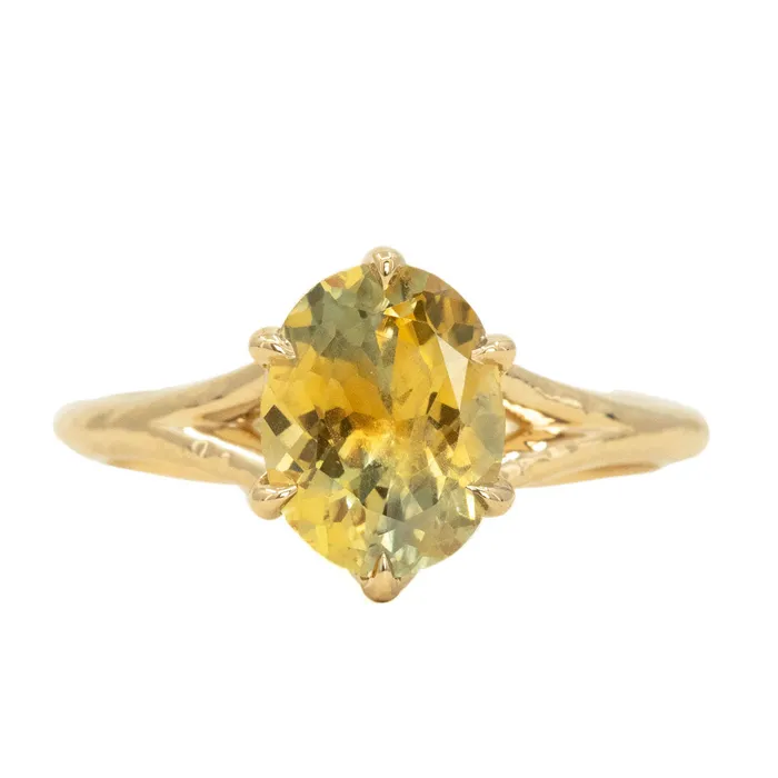 245ct Multicolor Sunrise Oval Montana Sapphire Six Prong Split Shank Ring in 14k Yellow Gold Anueva Jewelry Rings 245ct Multicolor Sunrise Oval Montana Sapphire Six Prong Split Shank Ring in 14k Yellow Gold Anueva Jewelry Rings
